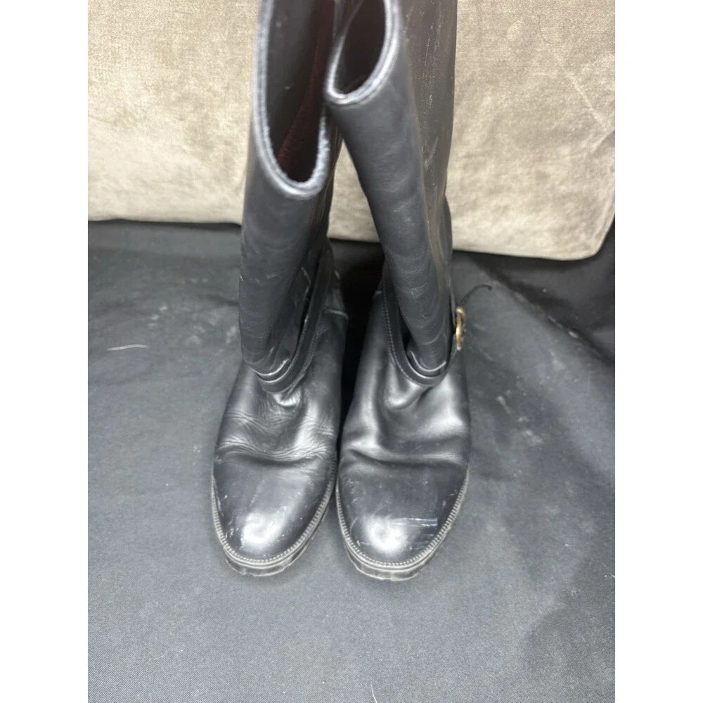 L.L. Bean Tall Black Leather Gore-Tex Riding Boots Womens 9.5 Made In Canada
